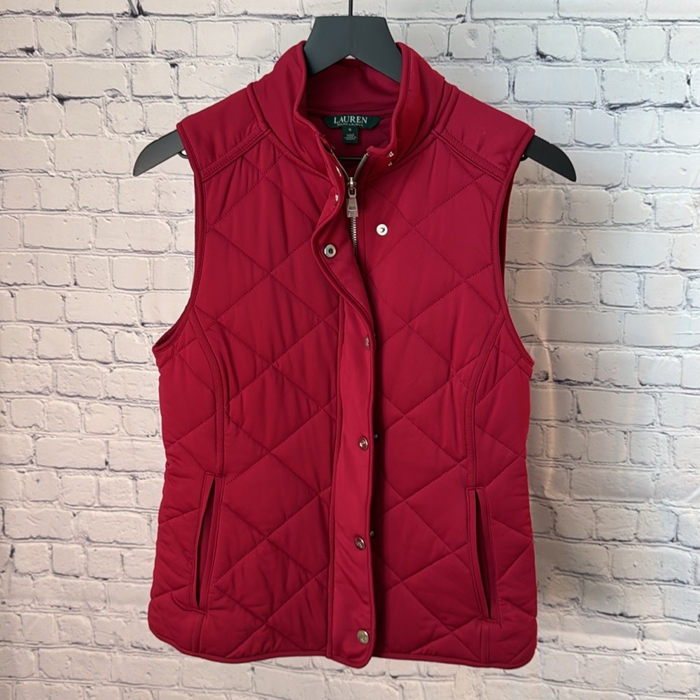 Ralph Lauren Cranberry Vest - Picture 1 of 13